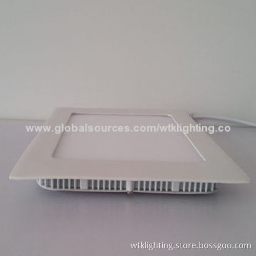 12W Square Super-thin Panel Light, 2835 LED, 85-265V